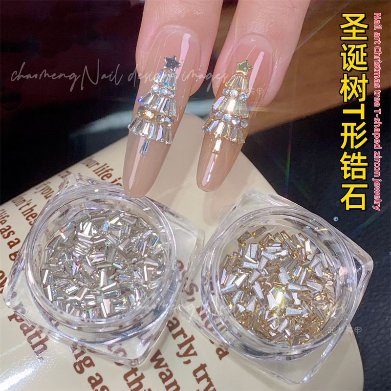 Christmas Tree Zircon Diamond, Special Winter Zircon 1.5X3 Trapezoid Nail Decoration for Nail Salons, Nail Accessories, Diamond Embellishments Christmas Tree Zircon Diamond, Special Winter Zircon 1.5X3 Trapezoid Nail Decoration for Nail Salons, Nail Accessories, Diamond Embellishments