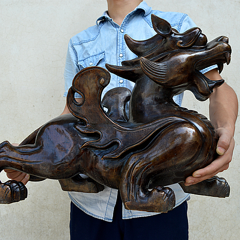 Pure copper leopard Swing Piece the big number one pair bullies Picchu's home Residence Decoration Company's shop office Opening gift