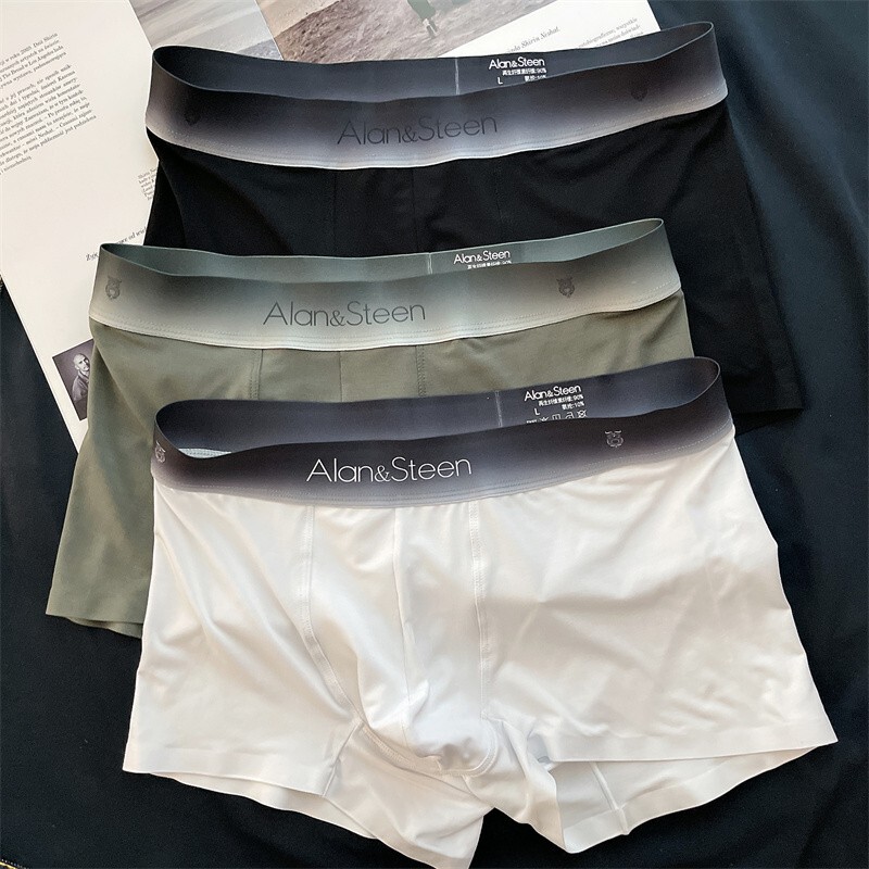 Japanese Men's Underwear Modal Cotton Comfortable Breathable White Men's Boxer Briefs Simple Youth Mid-Waist Boxer Shorts