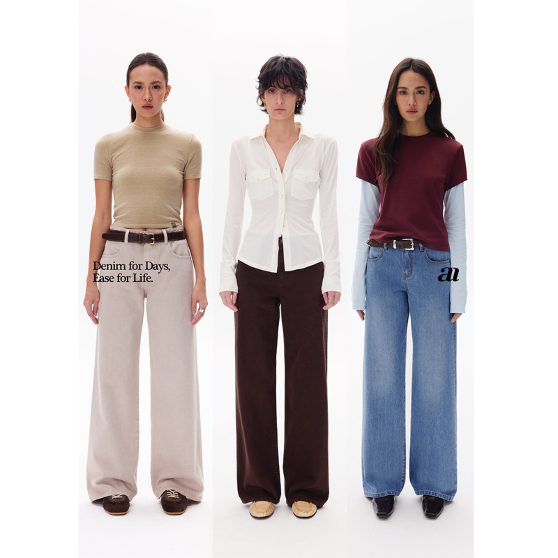 Madeinam【St1 Classic Loose Straight-Leg Pants】High Proportion of Cotton Casual Low-Waist Straight-Leg Floor-Length Jeans