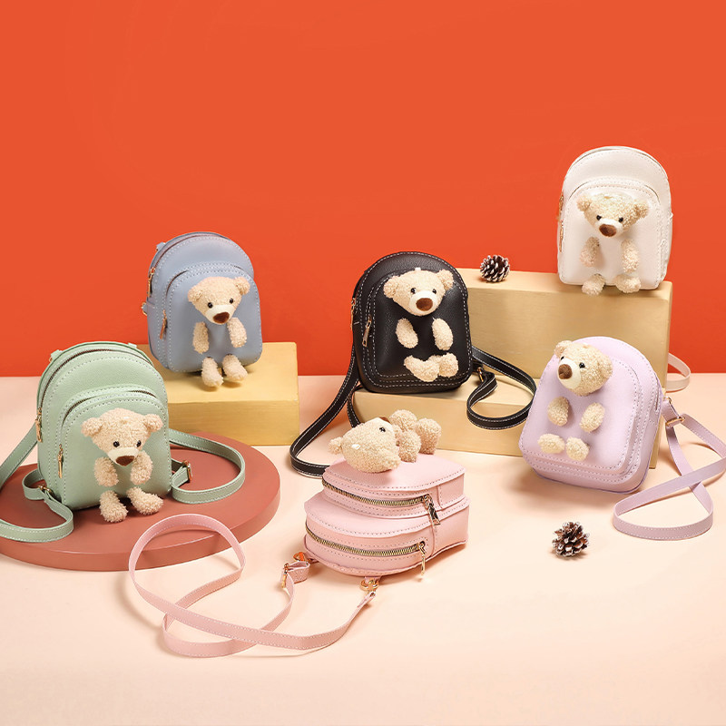 diy hand woven bag bag homemade as hand stitched material bag cat kitty bear frog double shoulder bag to send girlfriend gift