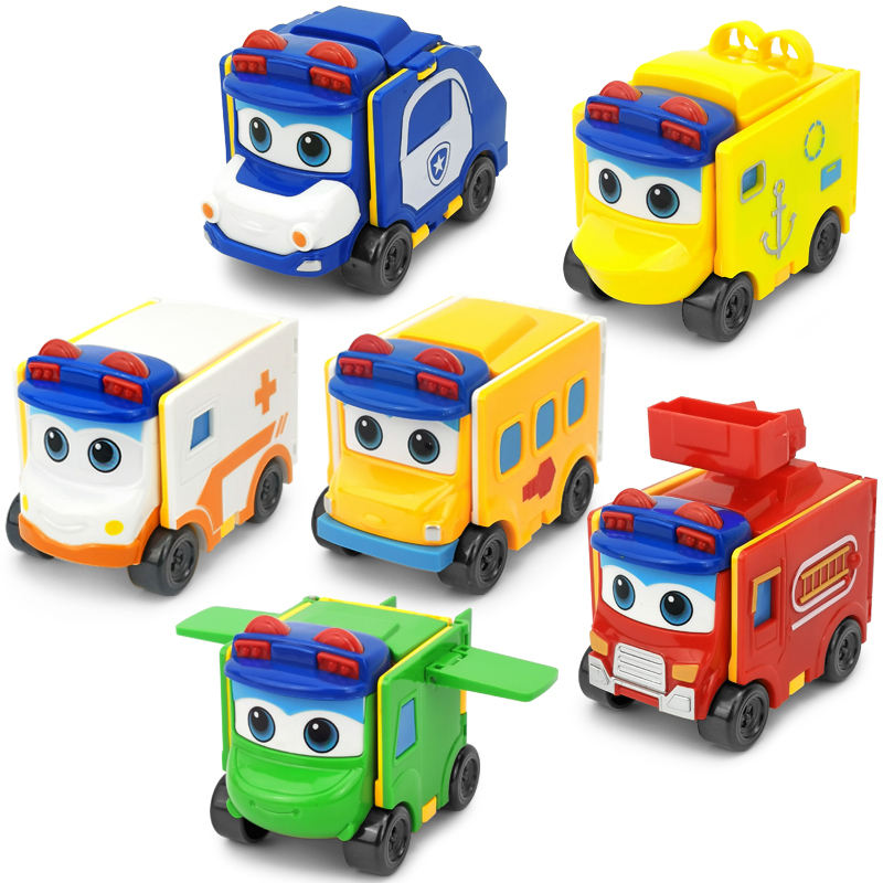 Transformable School Bus Toy Car for Children, Boys' Toy Car, Reversible Car, Transforming Car, Small Car, Bus Car