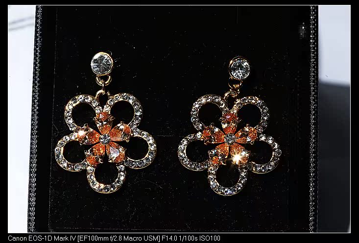 Egypt direct purchase asfour Asfa crystal earrings - citrine sunflower earrings