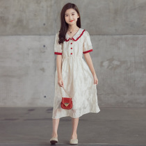 Girls dress for dress Summer new 2022 Korean version of the foreign air CUHK Fairy Sweet And Cute Fashion Foreign Piste children Dresses