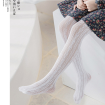 Children Socks Summer Thin white girl Even pants socks CUHK Baby New Breathable Bottomless Socks Girl Mesh Socks