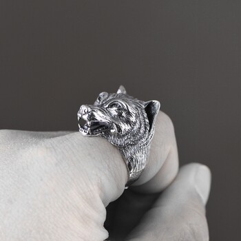 S925 sterling silver vintage distressed thai silver ring