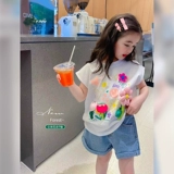 Футболка с коротким рукавом, летняя хлопковая детская летняя одежда без рукавов, делается под заказ, в западном стиле, детская одежда