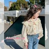 Рубашка, детский весенний лонгслив для девочек, подходит для подростков, в западном стиле, коллекция 2023