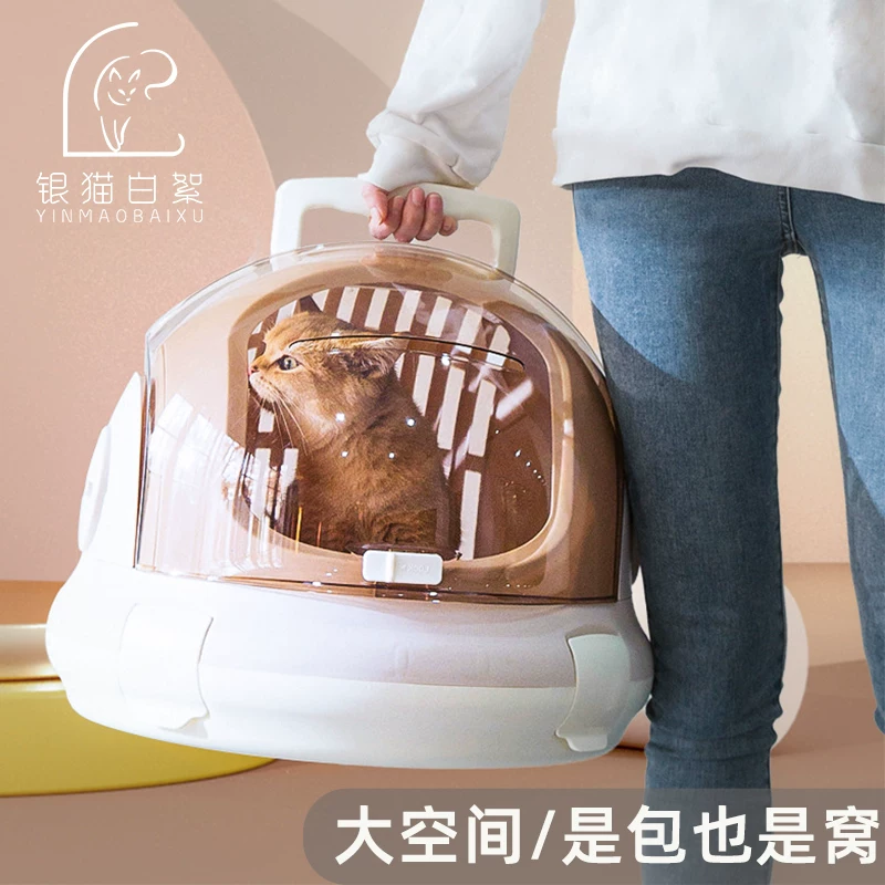银猫白絮 Space handheld portable capacious box to go out