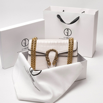  Hong Kong IT GDLEDY high-end texture Western style leather bacchus bag female 2021 new messenger chain bag