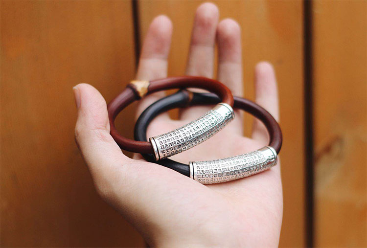 [Tim] Spatholobus nho nữ già thô nho ác chuyển gỗ vòng tay nam vòng tay nam trang sức Tây Tạng đôi quà tặng vòng tay nữ vàng 18k