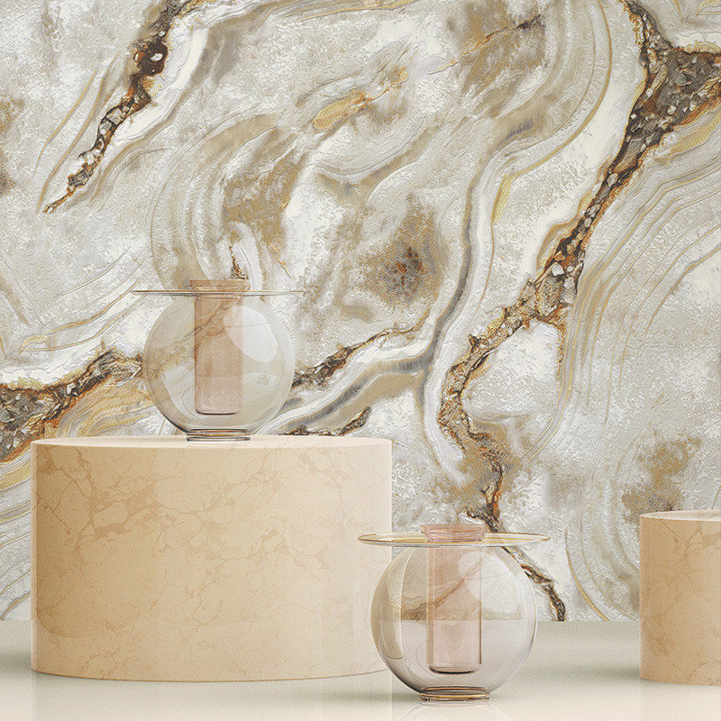 CARRARA Italy Emiliana import wallpaper 84651 modern light lavish marble stone texture wallpaper-Taobao