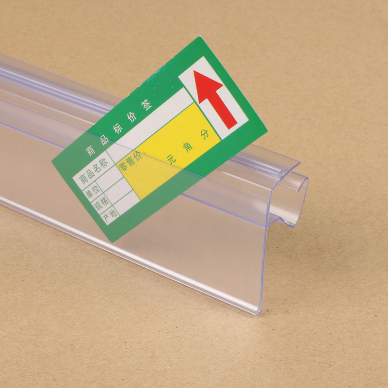 Tremby with block side high quality label shelf plastic PVC label plastic label layer 8-30mm thick glass strip recommended