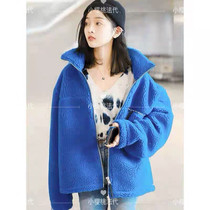 (Cherry France) maje Wu Xuanyi same thick cotton cotton Korean version of loose Lamb hair womens winter short coat