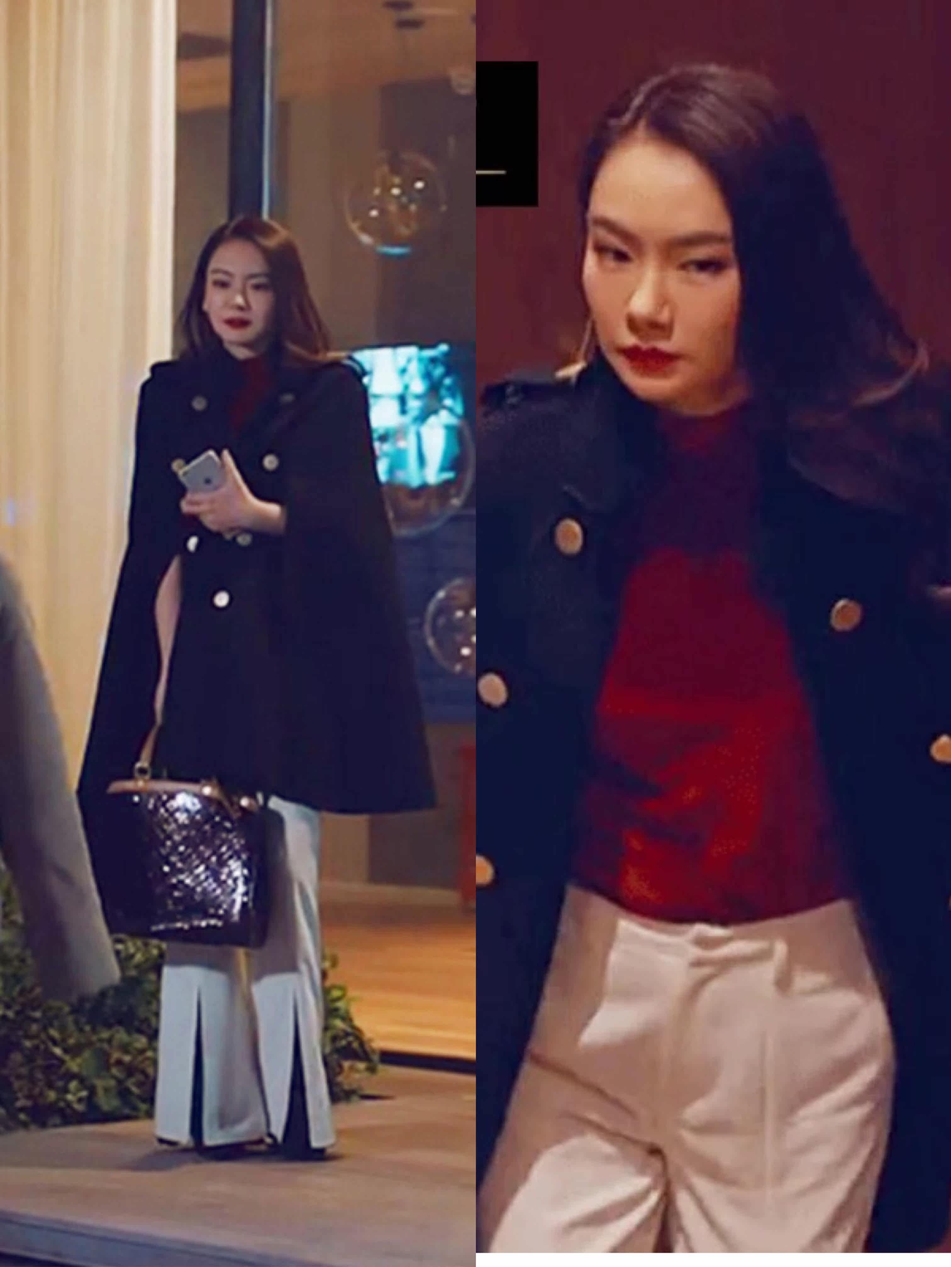 Cherry maje autumn and winter Qi Wei star with a double - sided cashmere coat coat