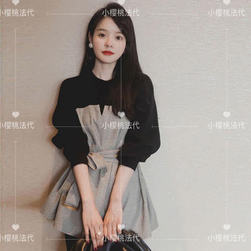 Cherry France Sandro 2020 Fall Pro Women's New Small Aroma Ethos Slim Knit Foreign Dress