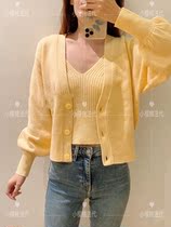 (cherry France) sandro20 autumn winter new small fragrant wind knit cardiovert shorts
