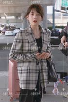 Cherry France sandro Song zu with the same style Grain Loose Casual Western Suit Infinitum Style Suit Jacket Fall