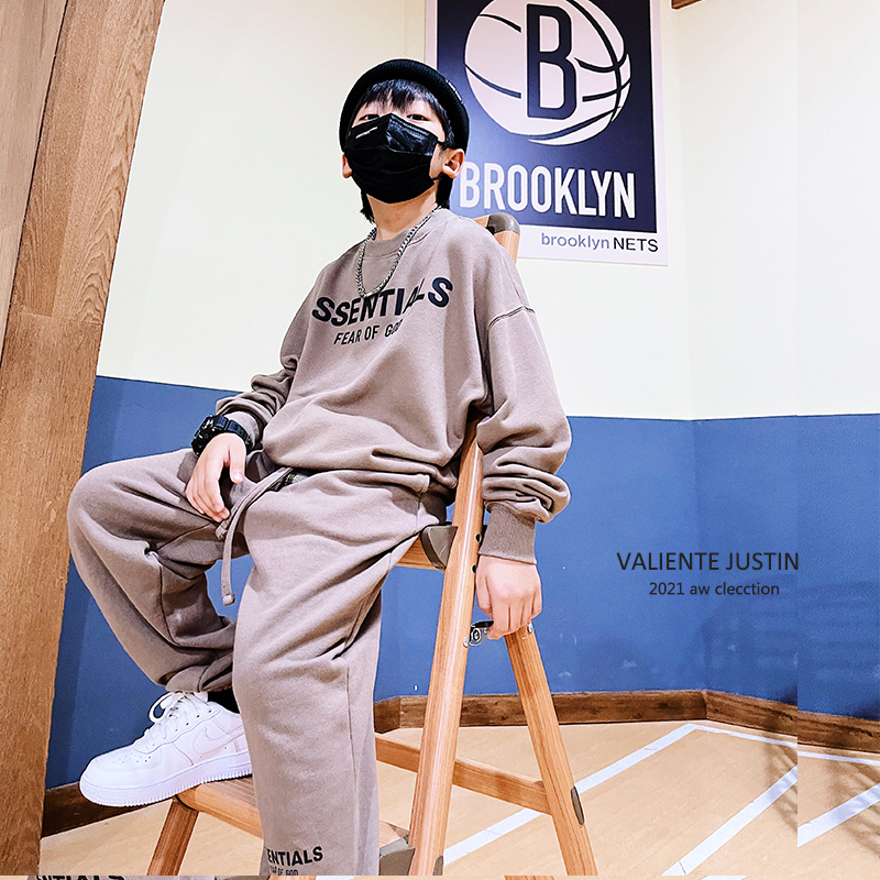 JUSTIN Children Spring and Autumn Tide Sweater Sweater Package Boys Network Red Fashion Boys Sports Street Dance Package