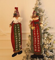 Christmas decorations Santa Claus snowman three-dimensional doll decals wall calendar Christmas countdown calendar