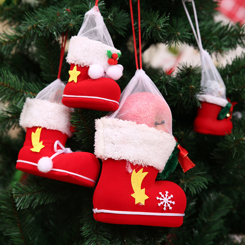 Christmas Decorations Items Individuality Creative Gift Bags Small Boots Candy Box Jar Gift Pouches Christmas Socks