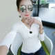 Mùa thu đông mới thời trang áo len cổ chữ V gợi cảm của phụ nữ đầu dài tay Slim hoang dã chạm đáy áo len co giãn áo len dáng dài