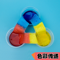 Color delivery childrens maker STEAM science experiment childrens fun chemistry technology small production three basic colors