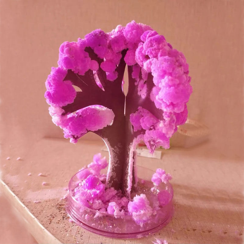 Paper trees blossom when crystallized childhood toys blossom tree Holy growth cherry tree magic Christmas crystallized blossom