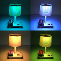 DIY homemade wood desk lamp handmade paper cup series circuit experimental toy popular science creative small production model material