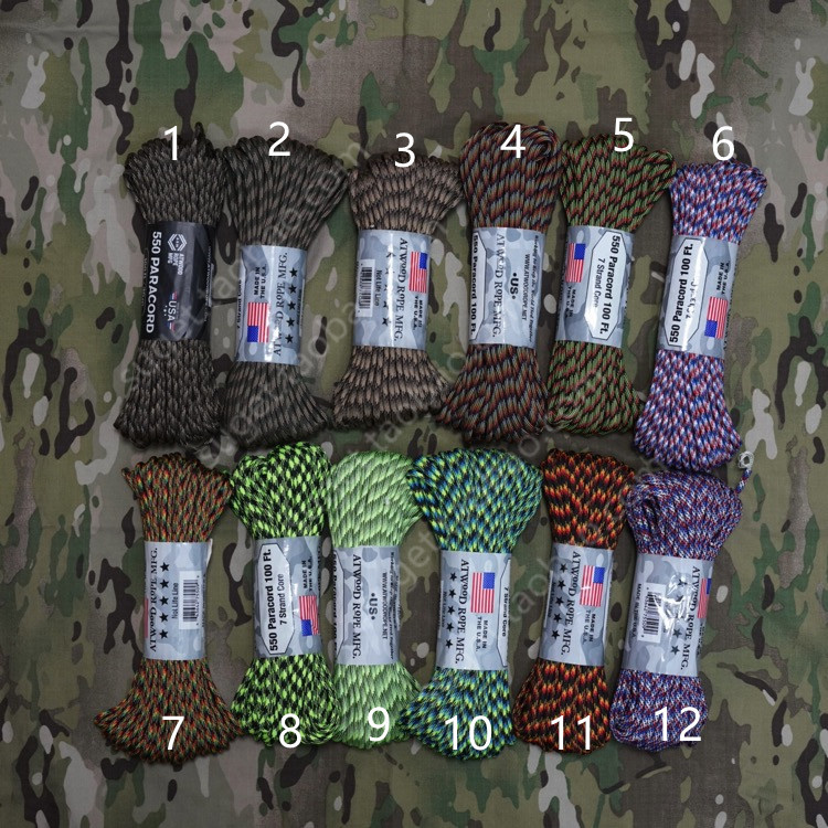 American ATWOOD ARM Collection 1 7-core umbrella rope safety rope 550 military regulation knife rope tail rope five meters
