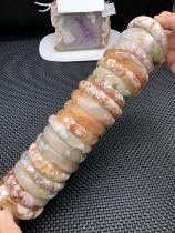 Natural cherry agate Green cherry agate bracelet Pendant bracelet Safe buckle tower chain square card round card private auction invalid