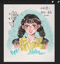 Procreate watercolor watercolor rice tea version teaches you to use your own brush to draw watercolor crush watercolor texture