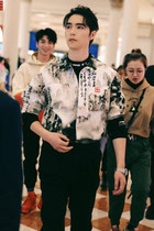 China Li Ning men and women casual long sleeves jacket shirt 19 new fashion week walker landscape printing AFDP665