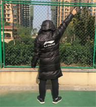 Cattle goods Li Ning sponsors CBA league players sponsored version of long down jacket warm and cold coat