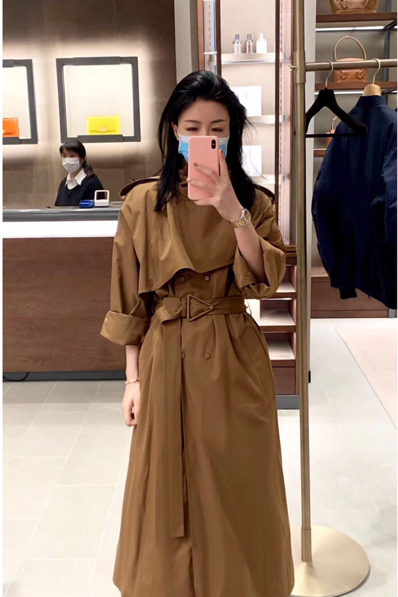 MIUSU Autumn New Products South Korea Dongdai Middle - long - style temperament over knee - coat woman