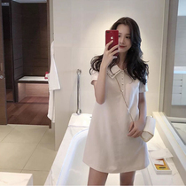 MIUSU 19 Spring New Product closed eyes into POLO collar small elegant college style sweet dress