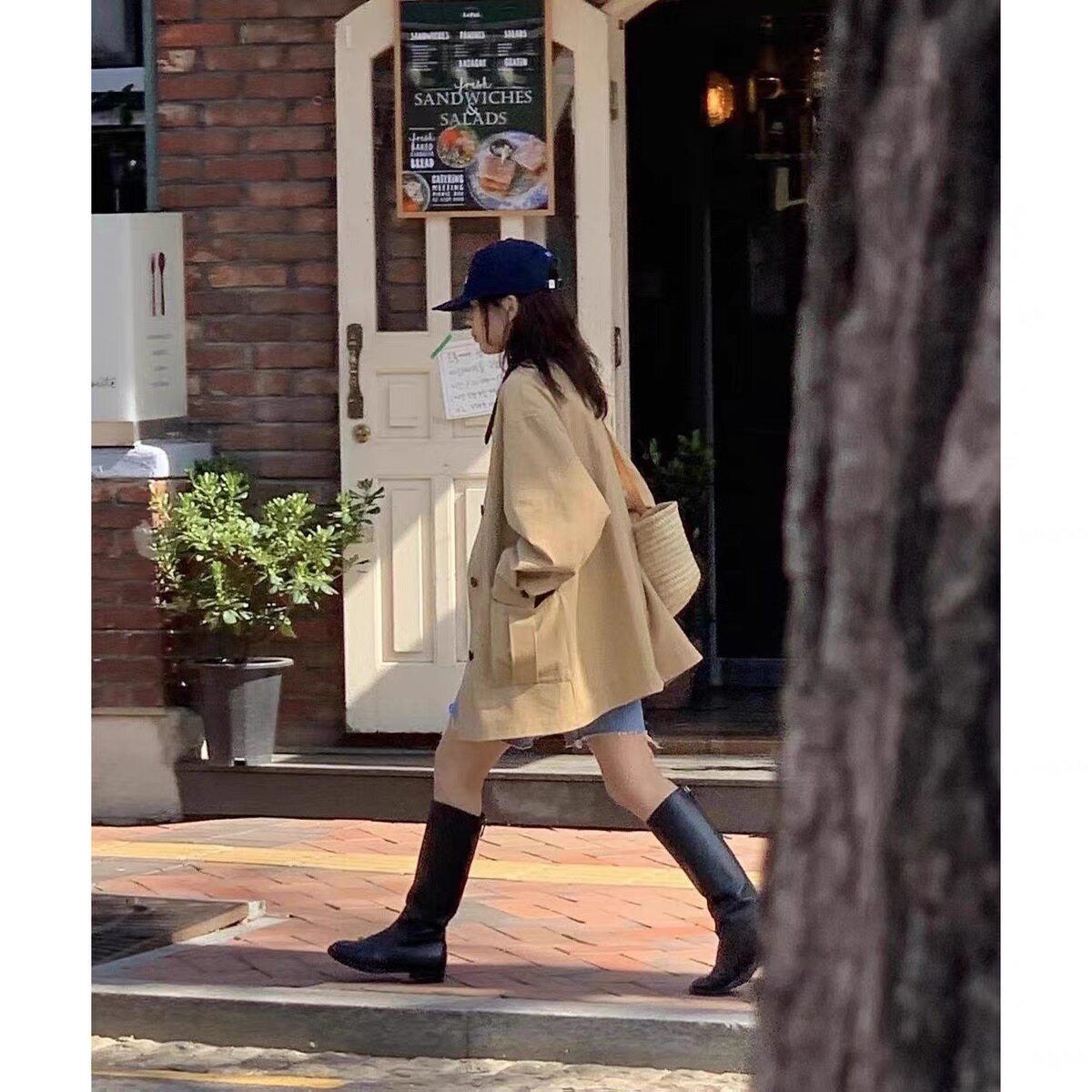 South Korea Dongdai 22 Autumn New Lamp Corvy Specification College windwear female cotton coat