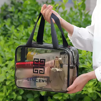 Cosmetic bag transparent female net celebrity portable travel large-capacity waterproof wash bag bath storage bag ins wind super fire