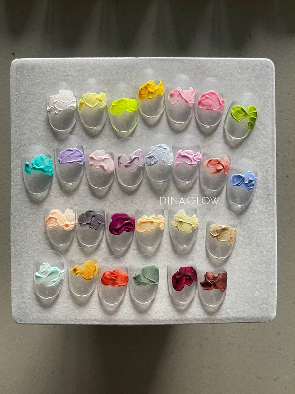 Dinaglow Stone Paint Glue # 95-121 New No-Wash Plaster Oil Painting Gel Japanese Style Nail Art Gel Polish