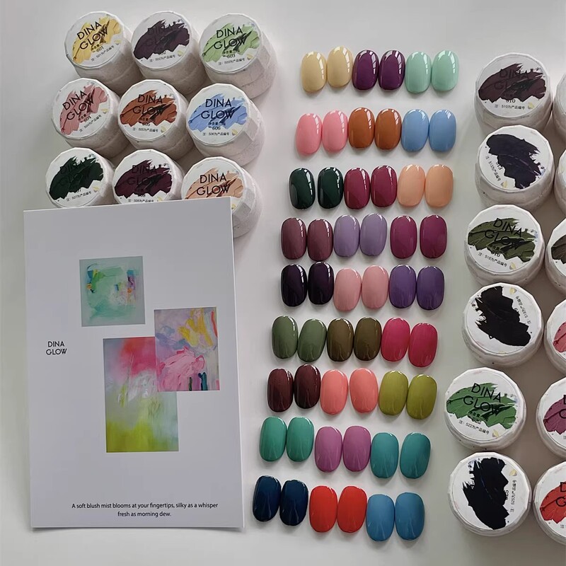 Dinaglow New Color # 501-527 Waihang Springtime Flower Wheel Painted Gel Series 27 Colors Nail Art Jar Gel