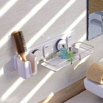 Garbo suction cup bathroom rack toilet toilet toilet wash table storage non-perforated wall-mounted bath toilet