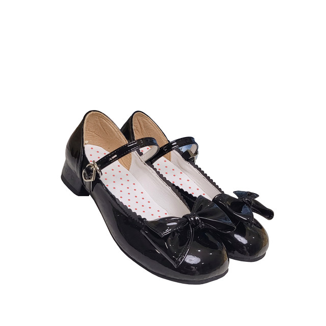 lolita basic versatile elegant sweet cute round toe students lo bow jk shoes