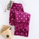 Mùa thu đông flannel pyjama quần nữ dày lông cừu san hô nhà quần phụ nữ mang thai quần dài quần mẹ XL quần âu nữ