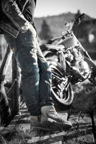 Made in Italy PMJ Caferacer slim biker jeans Kevlar lined KNOX protective gear