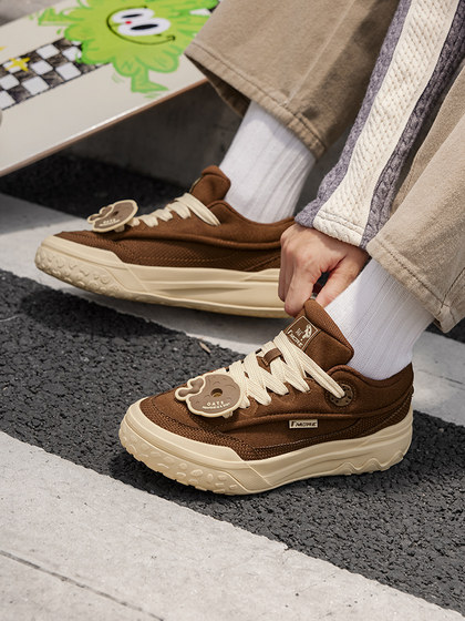 361酥饼板鞋男鞋休闲运动鞋夏季新款鞋子网面透气厚底白色板鞋女