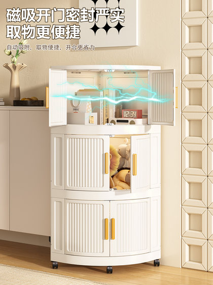 Corner Cabinet, Corner Storage Cabinet for Living Room, Bathroom Corner Cabinet, Triangular Storage Shelf, Wall-Mounted Storage Cabinet
