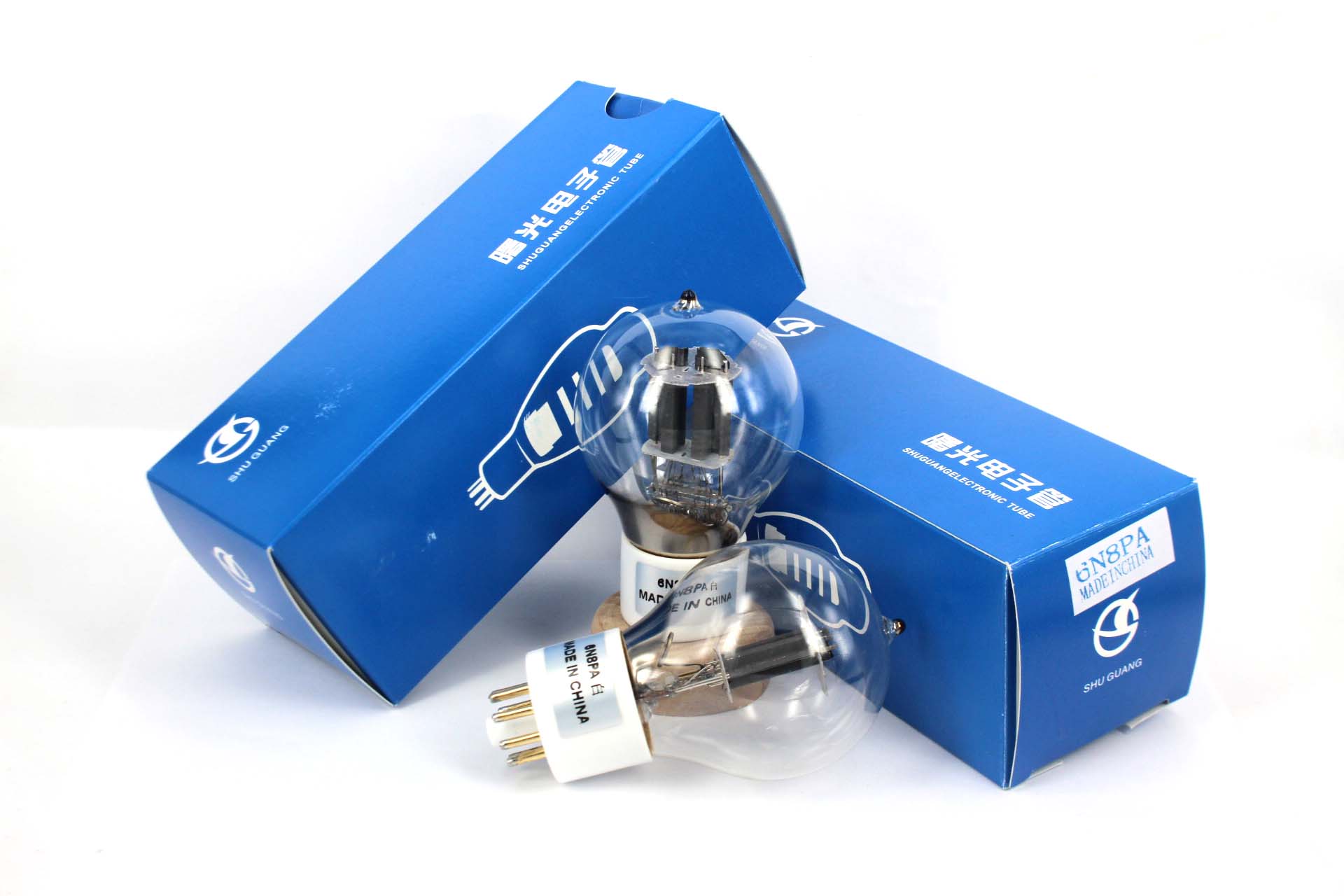 Dawn tube round aubergine type 6SN7 6N8PA white glass white porcelain straight generation 6N8P CV181 vacuum tube