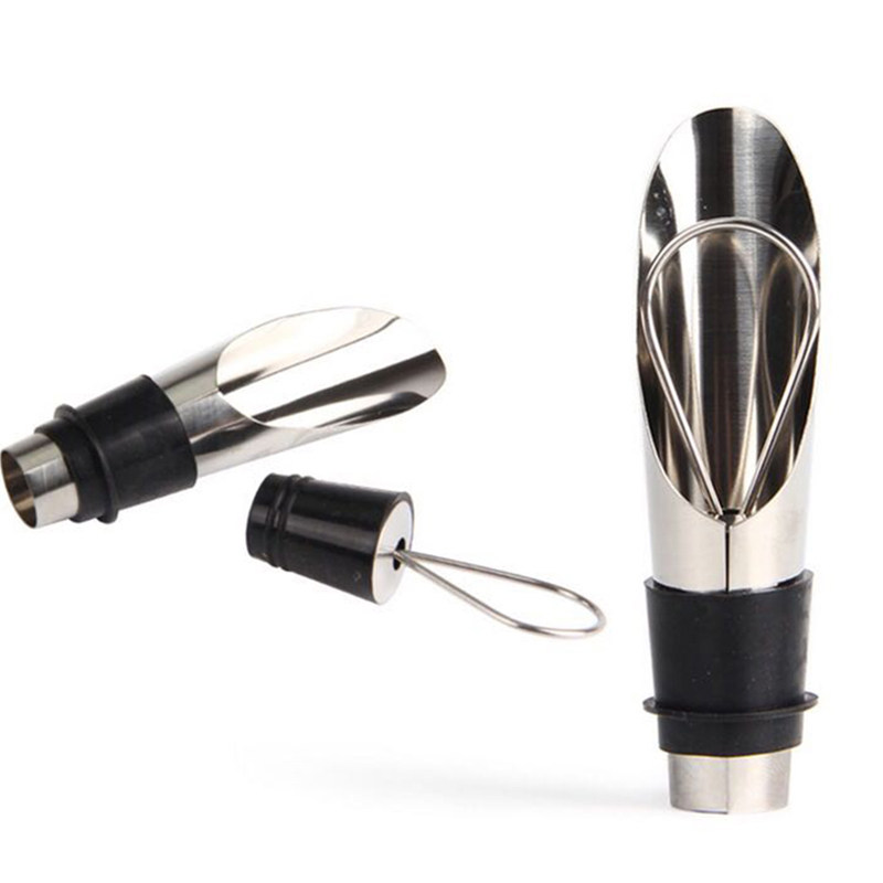 Stainless steel wine pouring device, wine stopper, multi-functional wine pouring and drainage device, wine bottle stopper, quick decanting tool