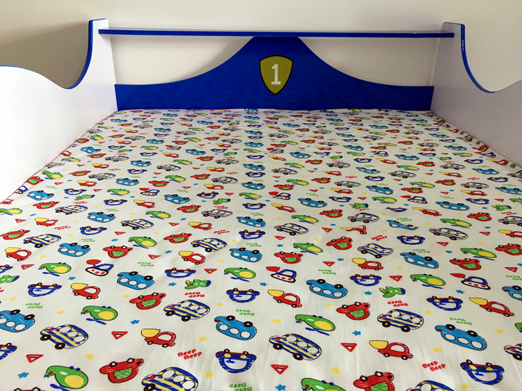 Custom-made cotton silk children's fitted sheet cotton silk 1 meter 1 2 meters 1 35 meters high and low bed brown pad mattress cover double fitted sheet