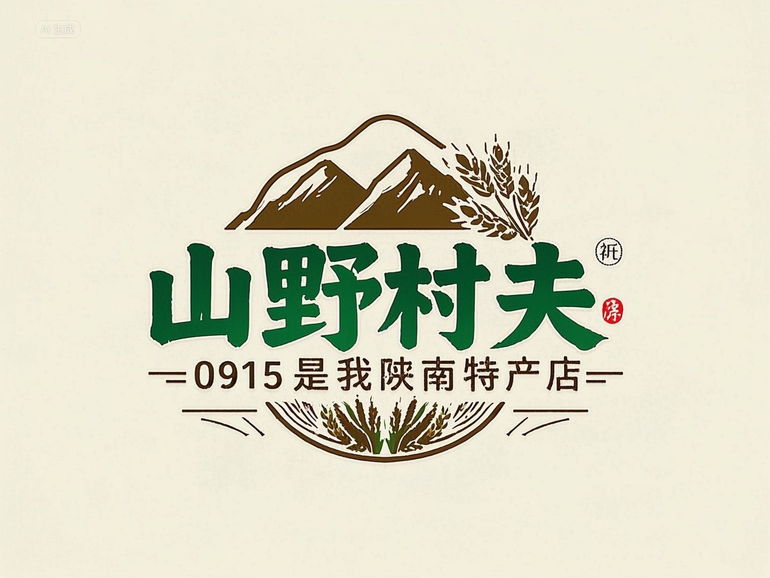 山野村夫0915土特产店的LOGO